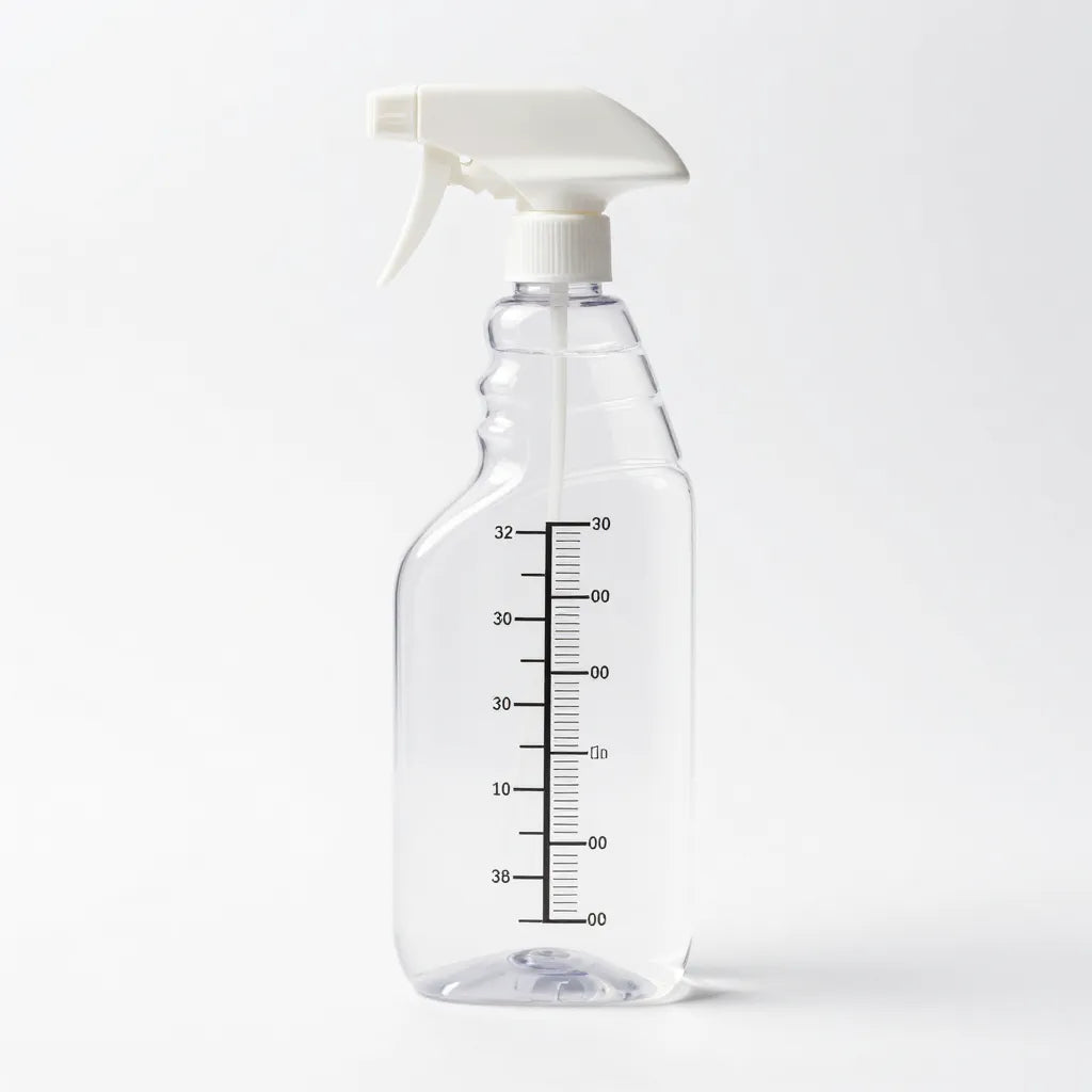 32 oz quart spray bottle with measuring scale