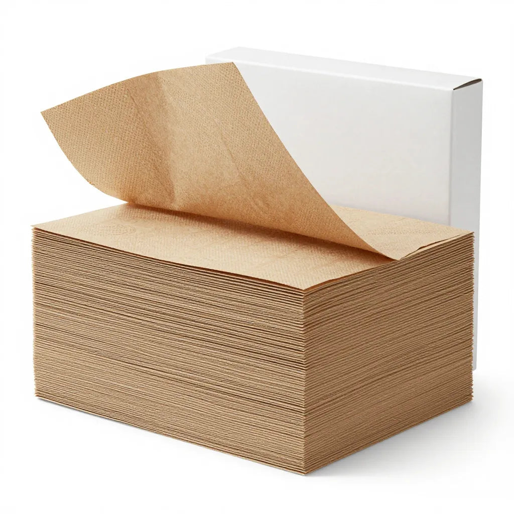 Brown kraft multifold paper towels, case of 4,000