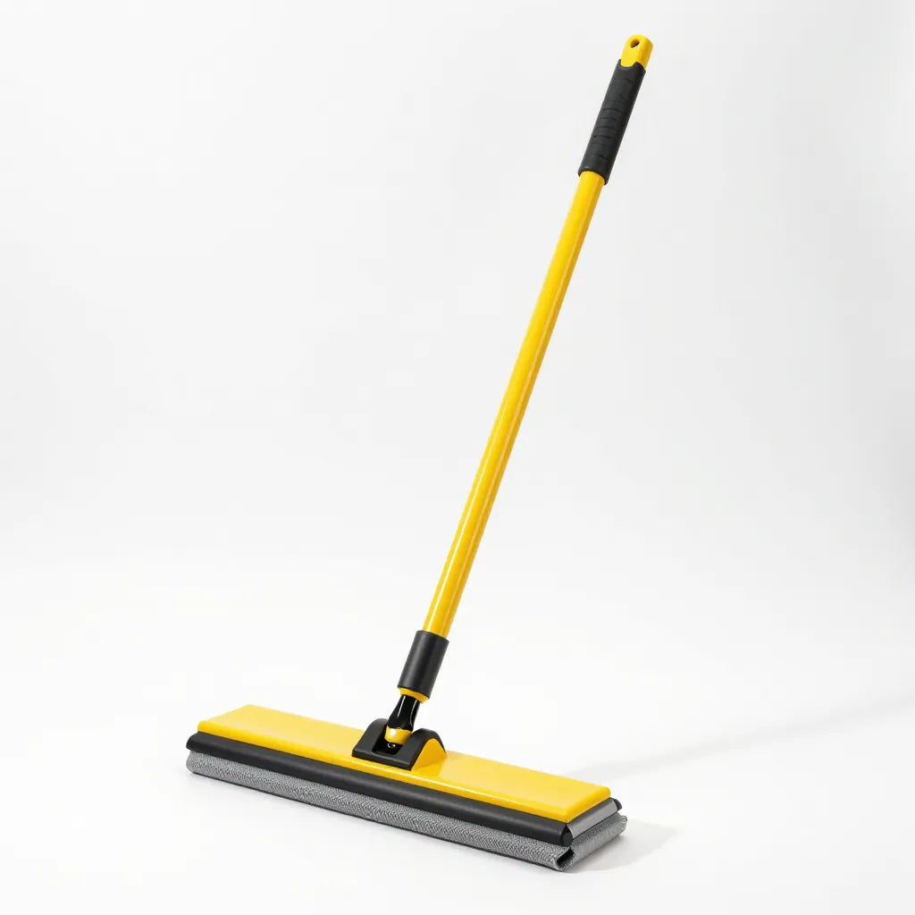 60-inch yellow metal dust mop handle