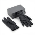 Black hybrid vinyl-nitrile gloves, 3.5 mil, case of 1,000
